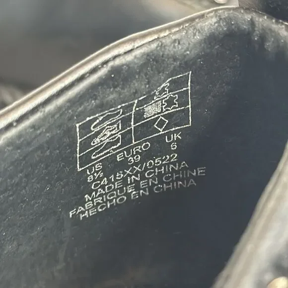 Kelsi Dagger Burke Black Lug Sole Loafer shoes size 8.5 - Picture 7 of 11